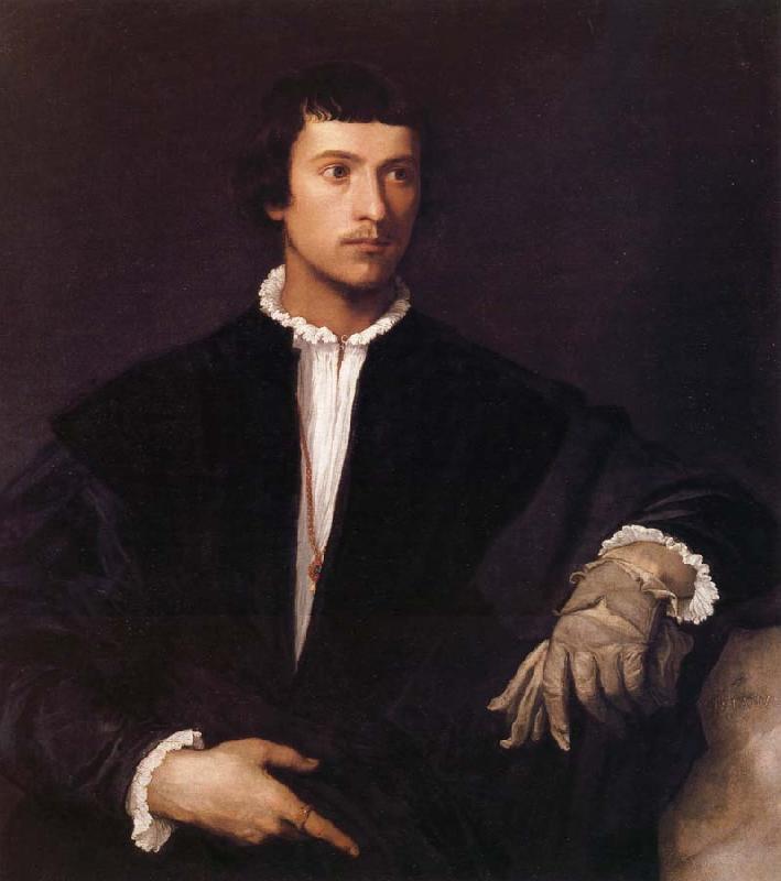 TIZIANO Vecellio L'homme au gant